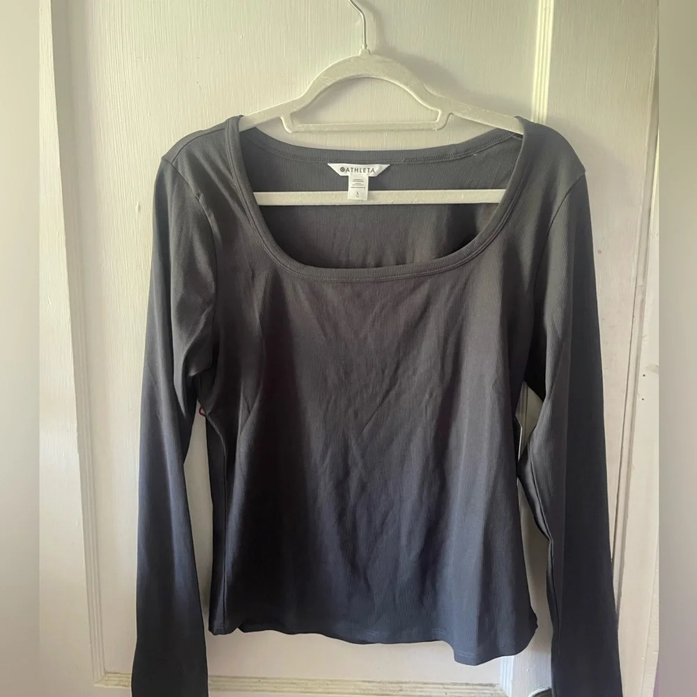 ATHLETA Signature Rib Square Neck Top NWT - Picture 2 of 10